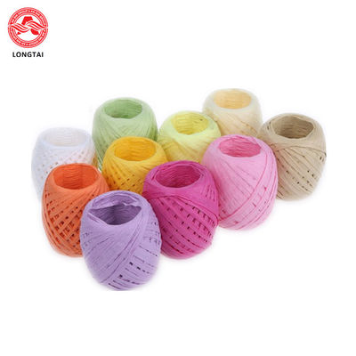 2-3Cm Unfolded Width Formaldehyde Paper Raffia Rope For Craft Colorful